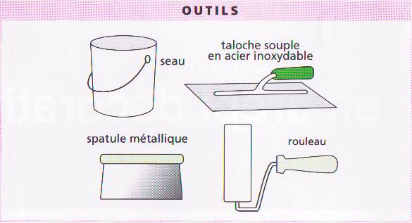 Outils pour appliquer un crépi décoratif