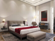 visualisation 3D d'une chambre parentale rénovée